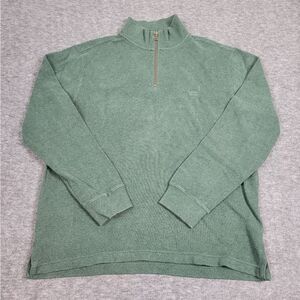 RODD & GUNN Men's Size L Sweater Mock Neck 1/4 Zip All Red Cotton Knit Light